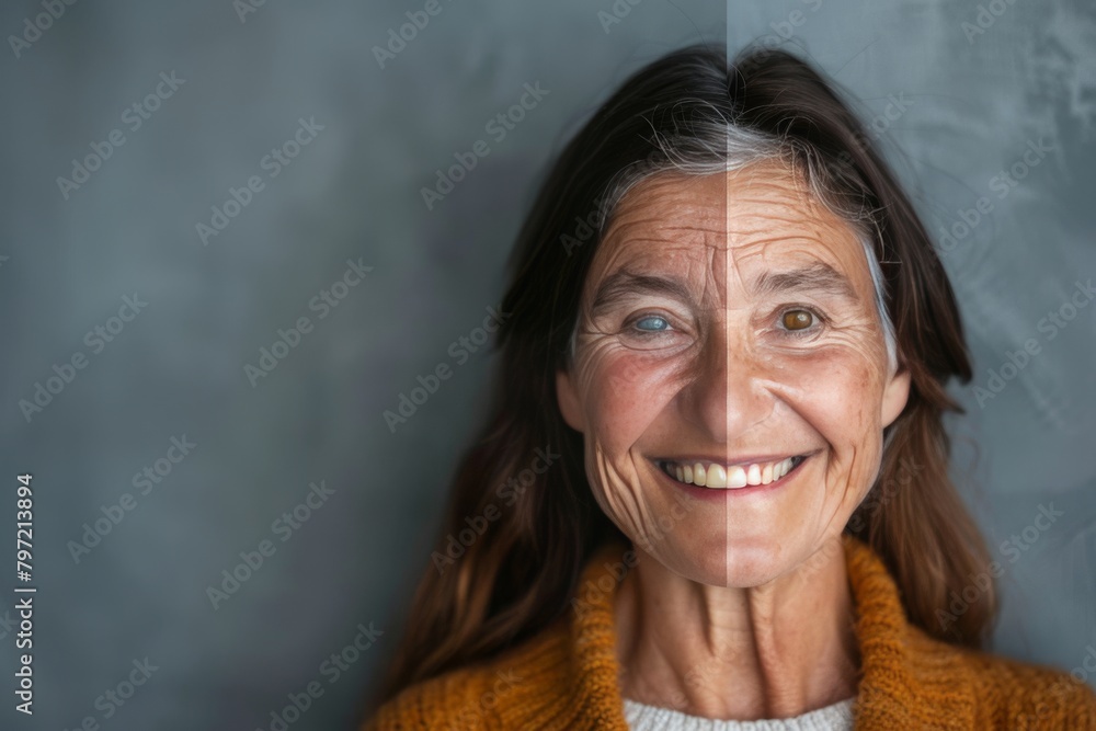 Poster aging population dynamics and aging age trend enhance aging divide portrayal, focusing on aging spli