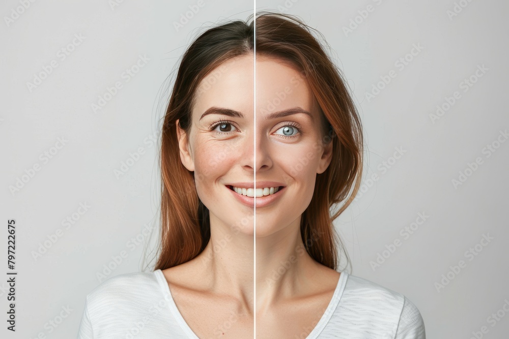 Poster process in modern aging connects times signs to skincare routines, focusing on generational effects 