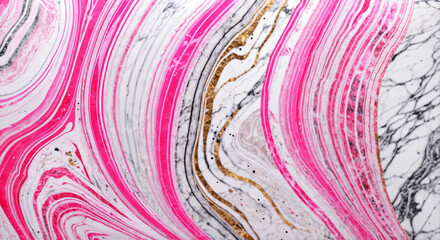 Abstract marble background in white and pink.generative AI