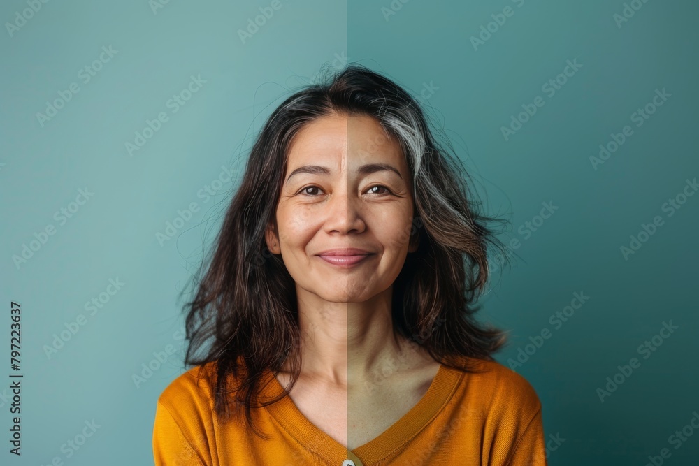 Poster aging split dynamics and age reversal explored through aging dialogue, focusing on signs of aging, s