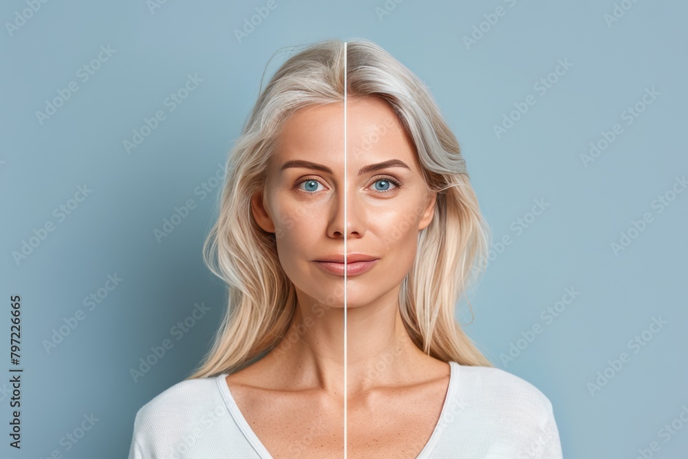 Poster natural aging and mental vitality dynamics blend age split considerations, focusing on effective scr