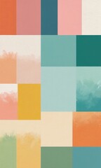 Colorful Watercolor Paper Texture Background with Pastel colors, Abstract Shapes, and Art Illustration, retro vintage style
