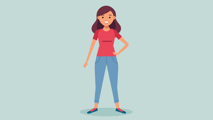 Women's new clothes and different postures vector illustration