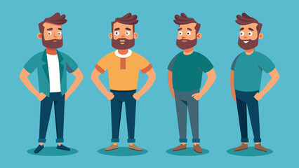 A few people vector illustration