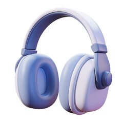 Headphone set 3D icon.
