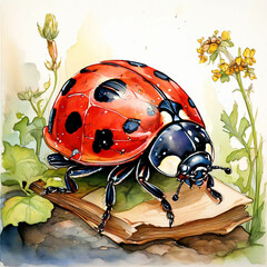 ladybug on a rock