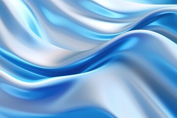 Obraz premium Blue gradient Silver liquid wavy background backgrounds blue silk.