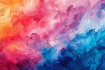 Explosion of Colors: A vibrant painting capturing the essence of blue, red, and yellow splatters in a dazzling explosion.