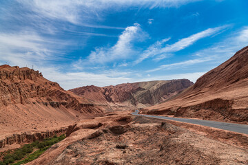 Flame Mountain in Turpan Basin, Xinjiang, China