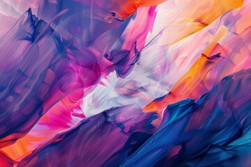 Chromatic Reverie: A mesmerizing and colorful abstract painting, dominated by shades of blue and pink. Inviting exploration of the imagination.