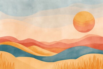 Landscape with sky art backgrounds abstract.