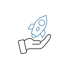 startup concept line icon. Simple element illustration. startup concept outline symbol design.
