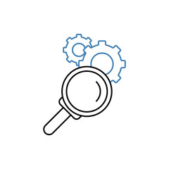r d concept line icon. Simple element illustration. r d  concept outline symbol design.