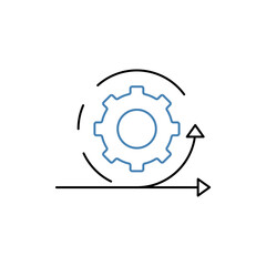 agile concept line icon. Simple element illustration. agile  concept outline symbol design.