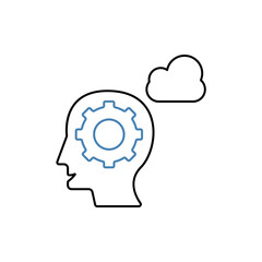 imagination concept line icon. Simple element illustration. imagination  concept outline symbol design.