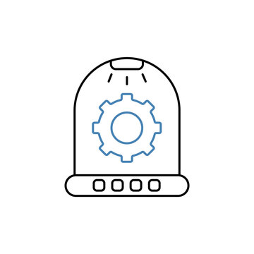 incubator concept line icon. Simple element illustration. incubator concept outline symbol design.