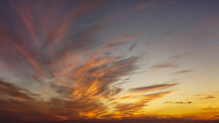 Beautiful colorful cloudscapes as seen around sunset. - obrazy, fototapety, plakaty
