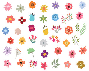 Easter and Festival Flower Stickers Collection