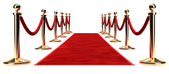 Fashion Hollywood red carpet PNG with Poles isolated on white and transparent background - Celebrities Tuxedo VIP Premiere entrance Luxury interview