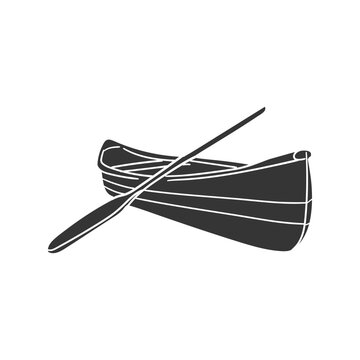 recommend clip art: Canoe Icon Silhouette Illustration. Kayak Vector Graphic Pictogram Symbol Clip Art. Doodle Sketch Black Sign.