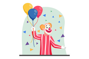 April Fools Flat Design Illustration