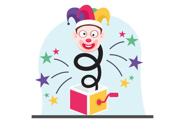 April Fools Flat Design Illustration