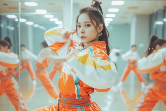 Korean dancer k-pop dancing adult recreation taekwondo.