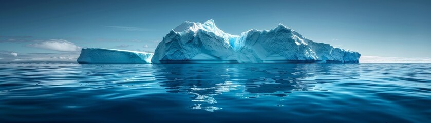 Fototapeta na wymiar The visible portion of the iceberg.