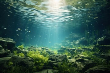 Fototapeta na wymiar Underwater underwater outdoors nature.