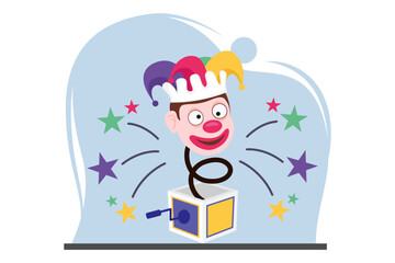 April Fools Flat Design Illustration