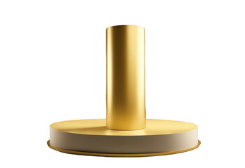 stand product splay gold Pedestal splay yellow background render Geometric shape 3D exposition cylinder presentation podium exhibition empty Abstract blank poduim dais three dimensional