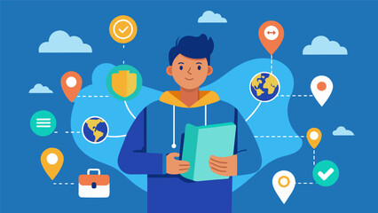 A person holding a map with different routes to financial security representing the different ods and strategies for building a safety net.