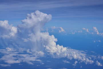 Breathtaking views captured from above: a mesmerizing world of clouds and landscapes opens up...