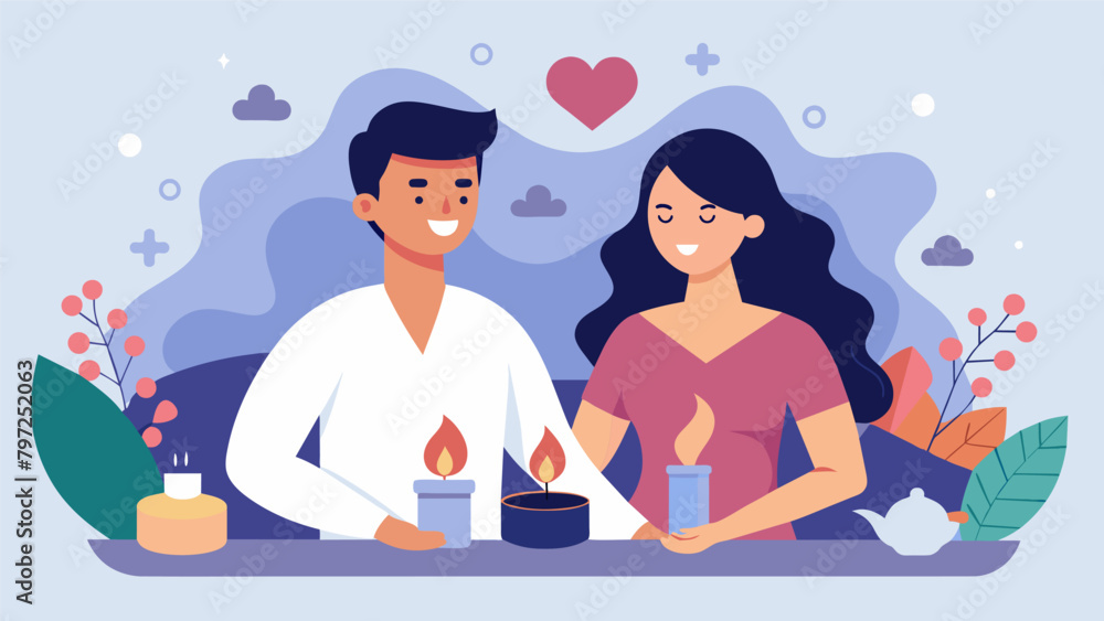 Poster an aromatherapy massage for two tailored to the couples preferred scents creating a personalized and