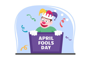 April Fools Flat Design Illustration