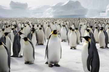 Obraz premium Penguin animal colony bird.