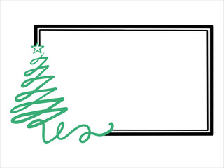 Merry Christmas Frame Background Illustration
