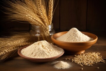 Wheat powder flour grain.