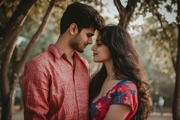 Obraz premium Indian couple person adult love.