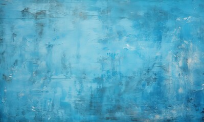 Abstract blue textured background with paint strokes