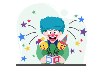 April Fools Flat Design Illustration