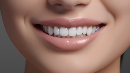 Fototapeta premium Close-up of smiling white teeth