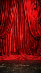 Elegant red theater curtain backdrop