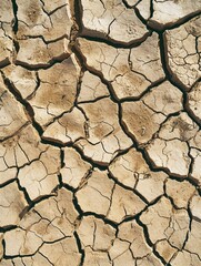 Cracked dry earth representing drought and environmental issues