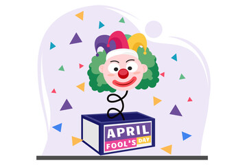 April Fools Flat Design Illustration