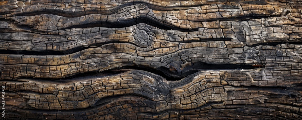 Aufkleber high-resolution image capturing the intricate patterns of aged wood