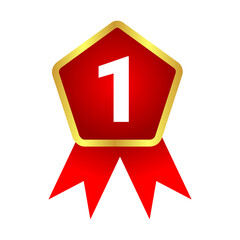 number one label design