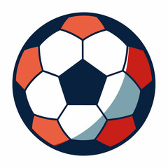Fototapeta premium Soccer ball icon solid white background (8)