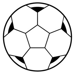 Soccer ball icon solid white background (17)