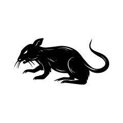 rat logo icon halloween dark element design art simple illustration brand market tattoo vintage design